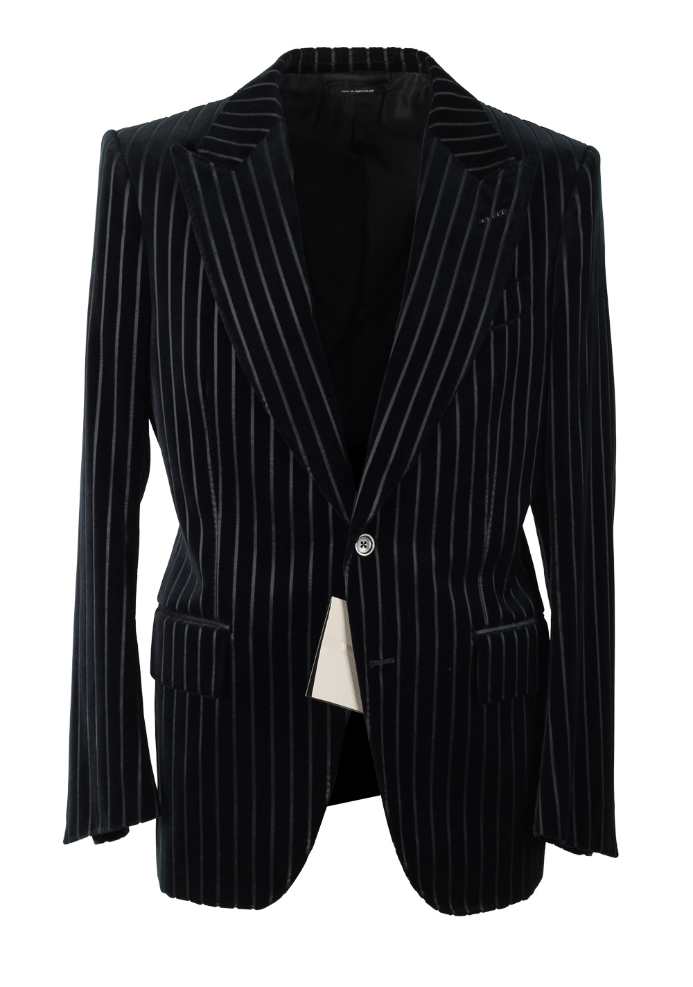 TOM FORD Dyllan Blue Velvet Striped Suit